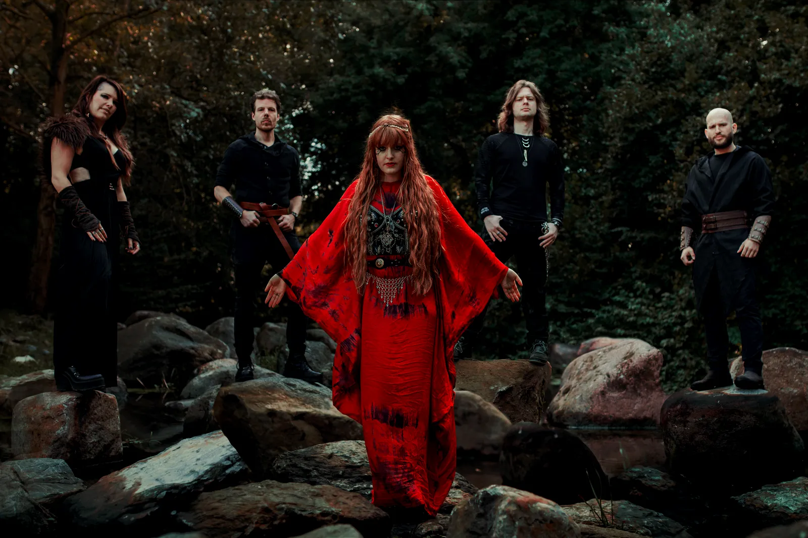 Solarcycles photographed on the rocks of a forest stream
